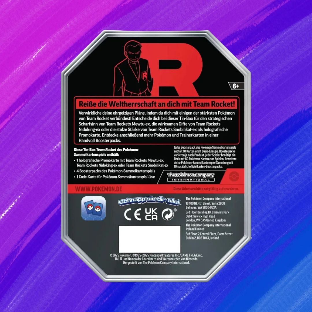Pokémon TCG: Team Rockets Nidoking ex - Tin (DE)