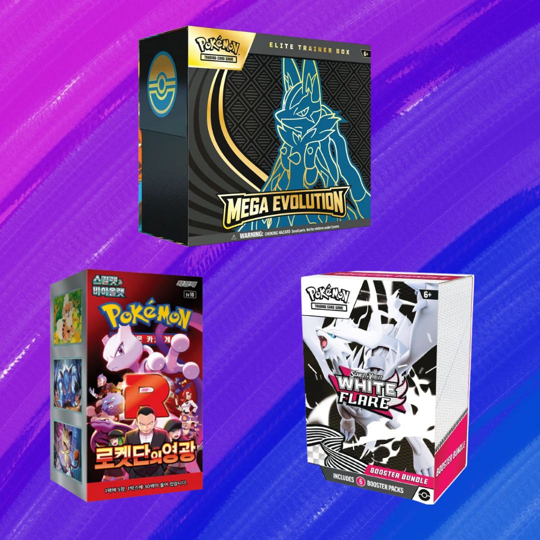 Kombiangebot: Pokémon TCG: Mega Evolution Lucario - Elite Trainer Box / The Glory of Team Rocket - Display / White Flare - Booster Bundle