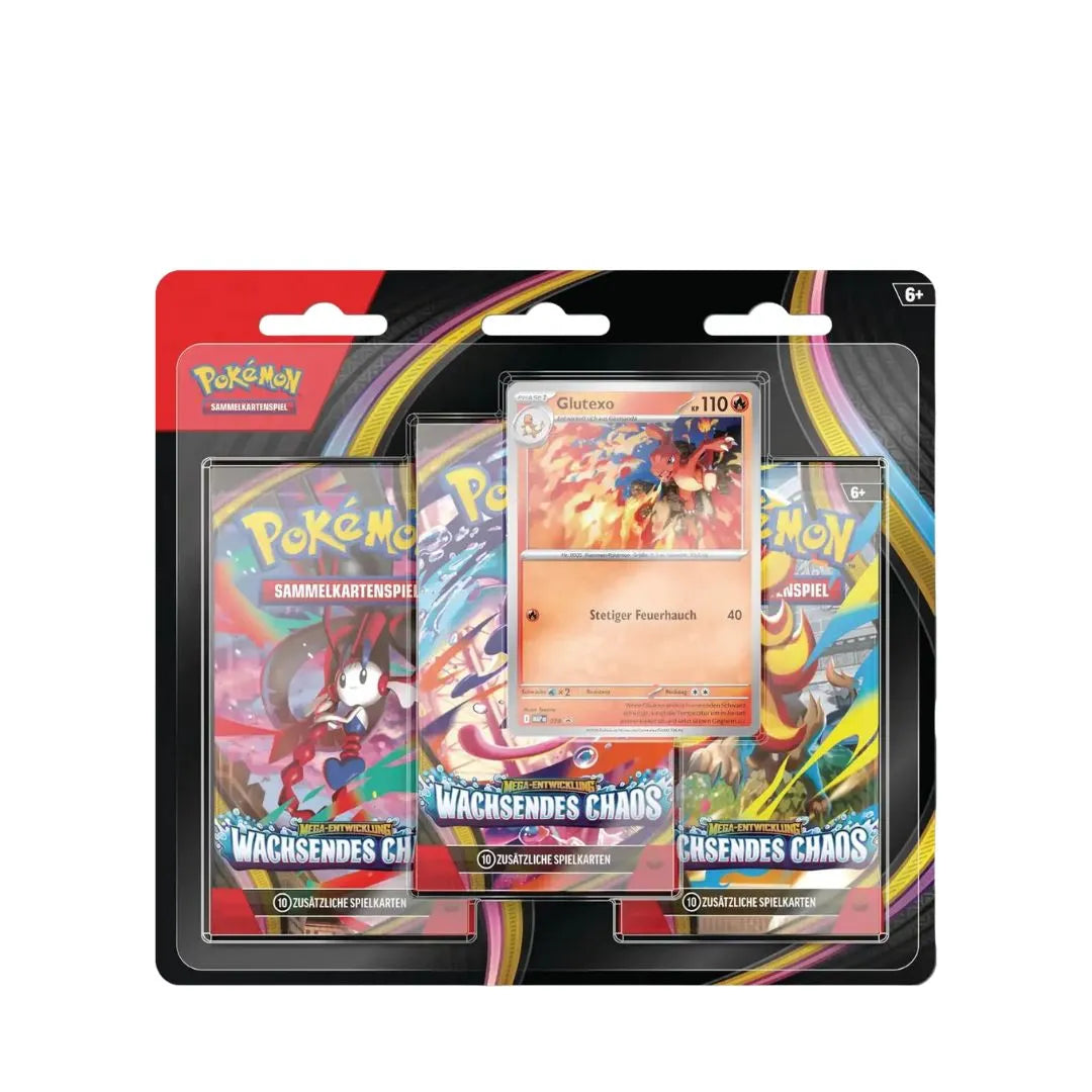 Pokémon TCG: Wachsendes Chaos - 3er Blister - Glutexo (DE)