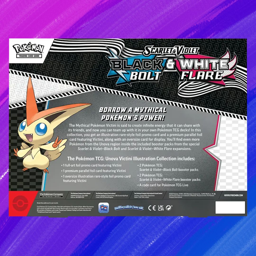 Pokémon TCG: Black Bolt & White Flare (SV10.5) - Unova Victini Illustration Collection (EN)