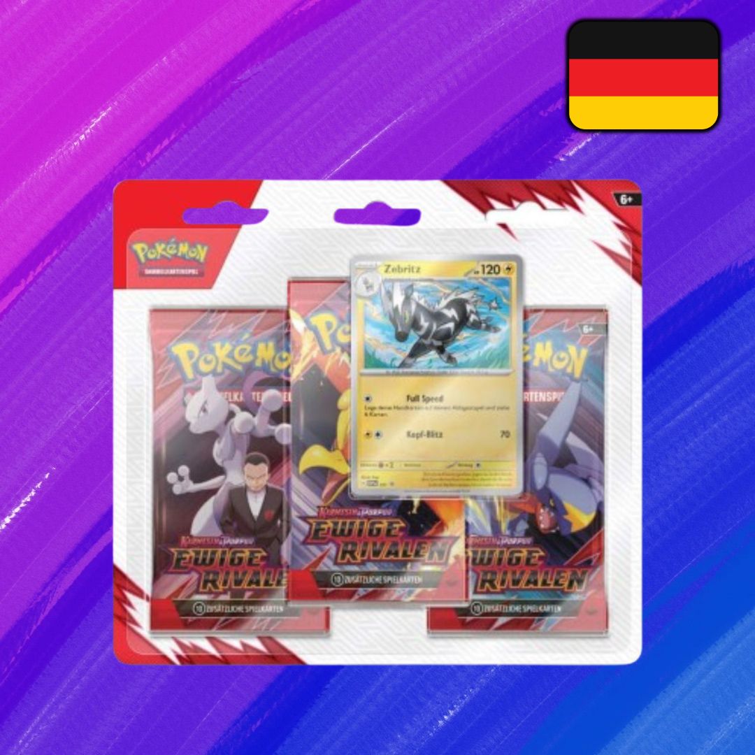 Pokémon TCG: Ewige Rivalen - Zebritz 3-Pack Blister (DE)