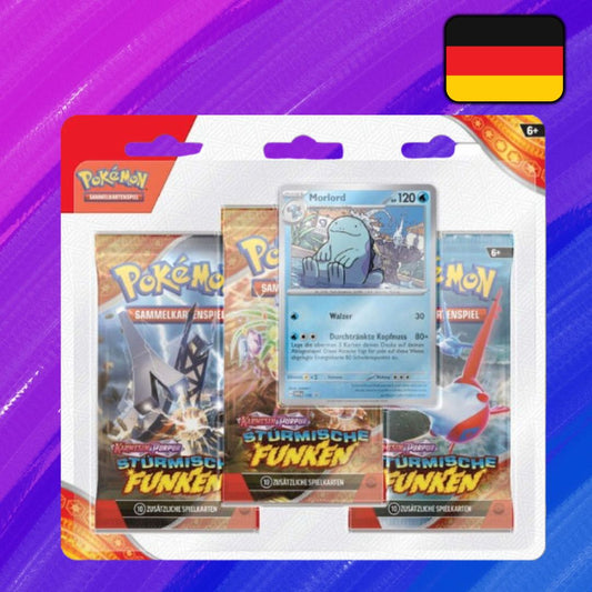 Pokémon TCG: Stürmische Funken - Morlord 3er Pack Blister (DE)