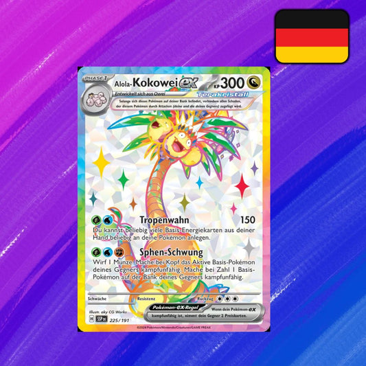 Pokémon TCG: Einzelkarte - Alola-Kokowei-ex 225/191 (DE)