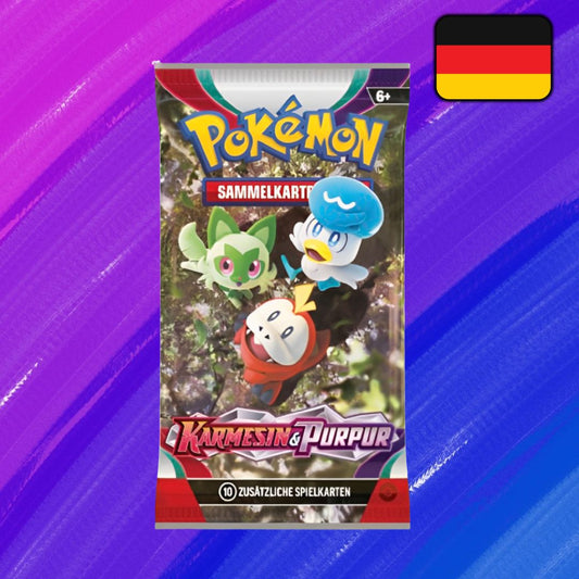 Pokémon TCG: Einzelbooster - Karmesin & Purpur (DE)